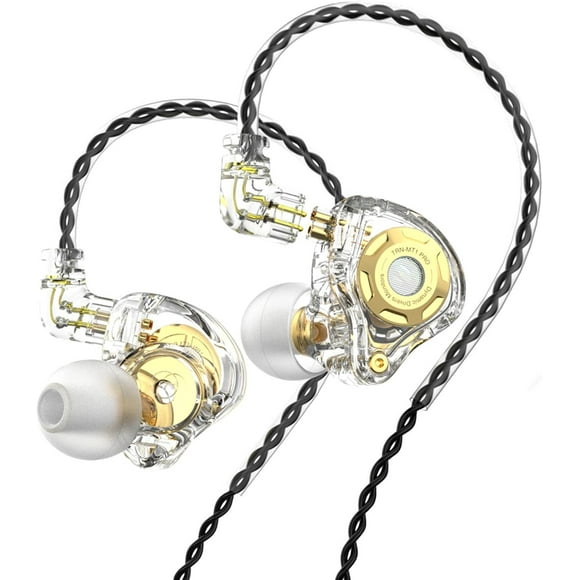 TRN MT1 PRO Wired Earbuds 1DD 10mm Dual Magnetic Dynamic Driver IEM, TRN in Ear Monitor Headphones with 3.5MM Jack for Singers Band Audiophile
