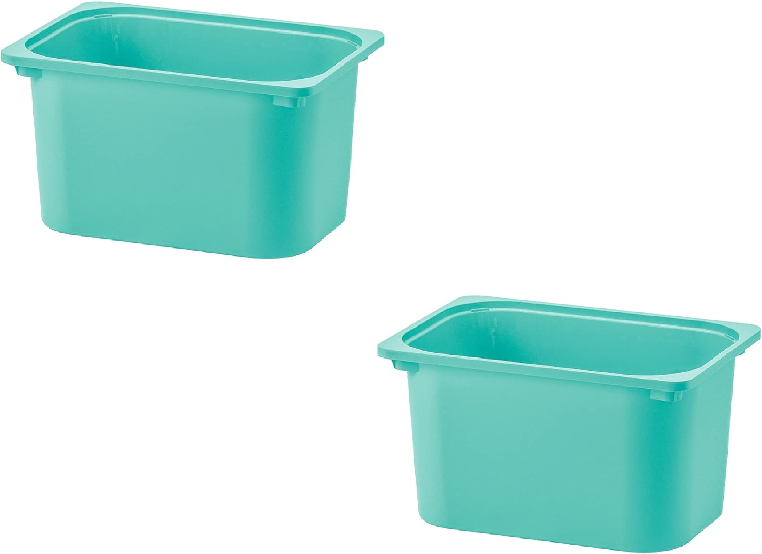 TROFAST Storage Box, Turquoise, 16 ½X11 ¾X9 " Stackable Open Containers