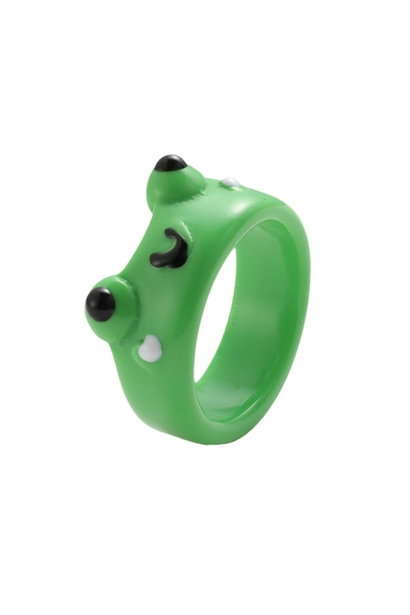 Cute Smile Frog Resin For Women Girls Funny Cartoon Frog Gifts Party Friendship Lovely Jewelry