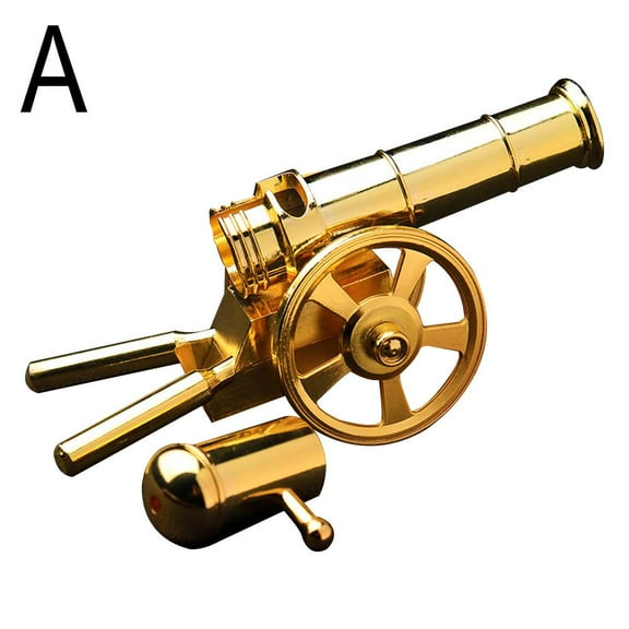 TROGN Mini Cannon, Desktop Artillery Model, Stainless Steel Metal Mini Cannon, Military Collection Office Model Decorations,