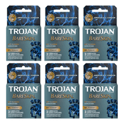 TROJAN BARESKIN Lubricated, Latex Condoms, 3 Count Per Box Pack Of 18