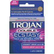TROJAN Double Ecstasy Condoms 3 ea