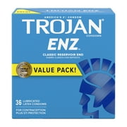 TROJAN ENZ Lubricated Condoms, 36 Count Value Pack