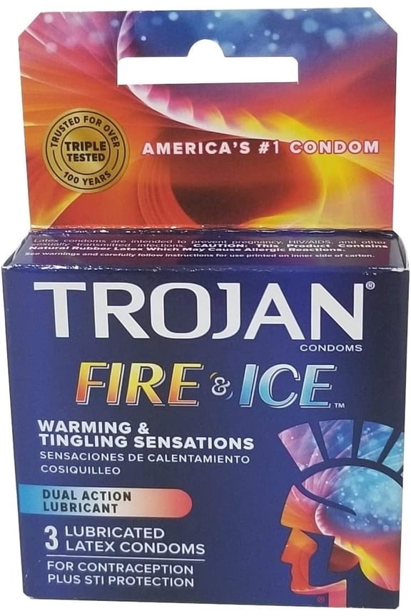 FIRE & ICE CONDOMS DUAL ACTION LUBRICANT 18 Pack