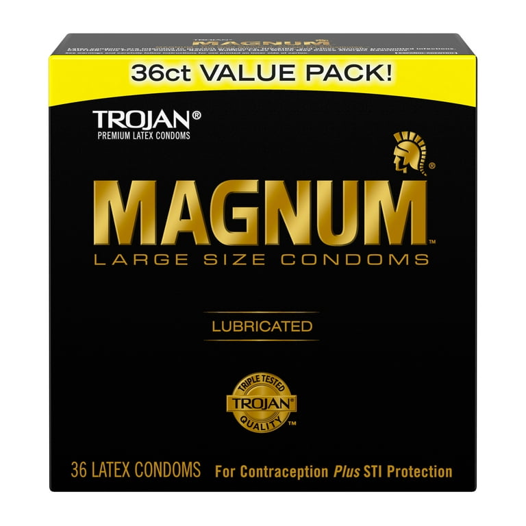 Magnum Condoms, Lubricated, Large Size, Value Pack - 36 condoms