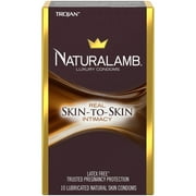 TROJAN NaturaLamb Luxury Latex-Free Condoms, 10 Count