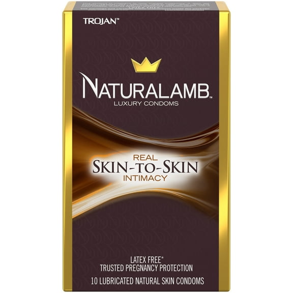 TROJAN NaturaLamb Luxury Latex-Free Condoms, 10 Count