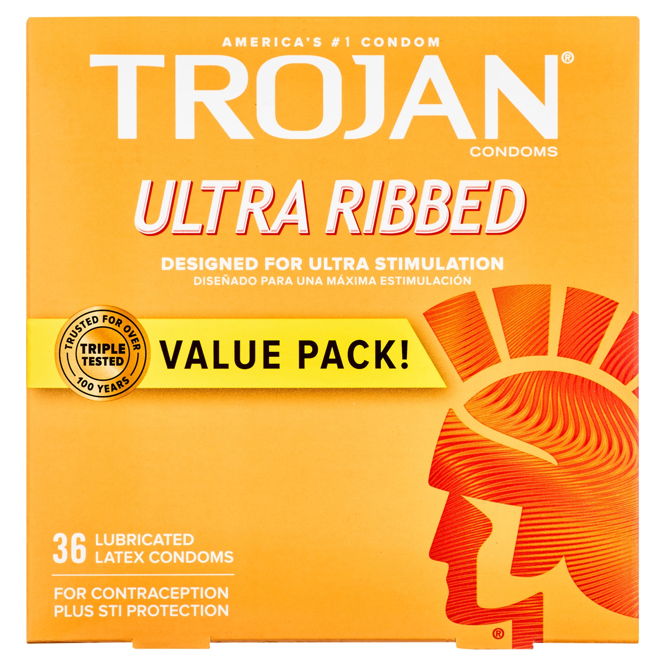 TROJAN Ultra Thin Condoms, 36 Count Value Pack, Lubricated for Ultra  Sensitivity