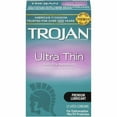 thumbnail image 1 of TROJAN Ultra Thin Lubricated Latex Condoms 12 Each (Pack of 3), 1 of 5