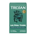 thumbnail image 1 of Trojan Ultra Thin Latex Lubricated Condoms for a More Natural Feeling, 12 Count, 1 of 13