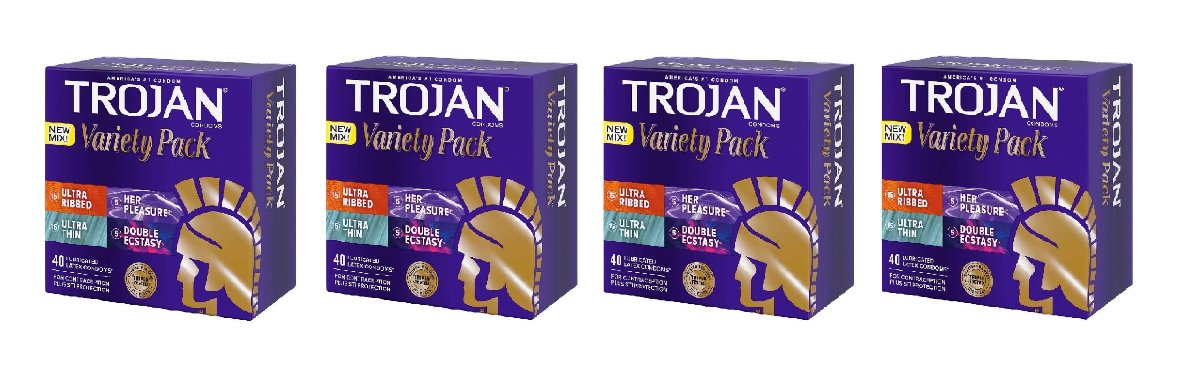 TROJAN Variety Pack, 40 Condoms 4PK