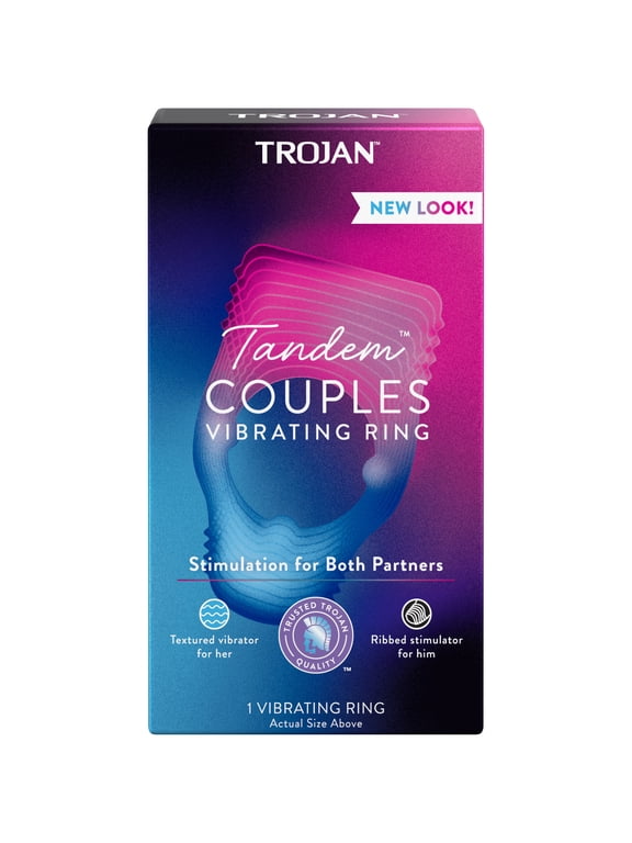 Vibrations Tandem Couples Vibrating Ring, Personal Massager, 1 Count