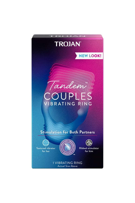 Vibrations Tandem Couples Vibrating Ring, Personal Massager, 1 Count