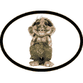 thumbnail image 1 of TROLL Sticker - Orignal Artwork Vinyl - Reflective Oval Decal Sticker - 3.5" x 4.75", 1 of 1