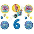 thumbnail image 1 of TROLLS Happy Birthday Blue 6th Party Balloons Decoration Supplies Poppy Branch Movie, 1 of 1