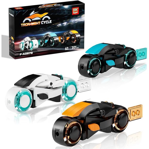 TRON Legacy Building Set, Tron Light Cycle Collectible Toy Motorcycle