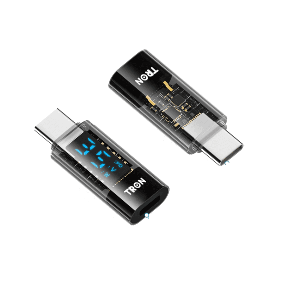 Android Shell Image TRON USB-C to L Adapter, Digital Power Display Converter up to 35W with ...