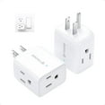 thumbnail image 1 of TROND Multi Plug Wall Outlet Extender, 2 Pack Electrical Outlet Splitter, 3 Way Plug Extender Adapter for Cruise Ship Travel Essentials, 1 of 7