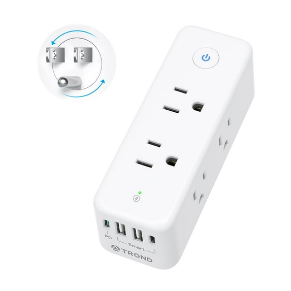 TROND Outlet Extender with 360° Rotating Plug, 6 AC Outlet Splitter ...