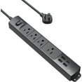 thumbnail image 1 of TROND Power Strip Surge Protector with USB, 3ft Long Extension Cord for 4 USB and 4 AC Outlets Black, 1 of 7