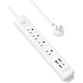 thumbnail image 1 of TROND Power Strip Surge Protector with USB, 3ft Long Extension Cord for 4 USB and 4 AC Outlets White, 1 of 7