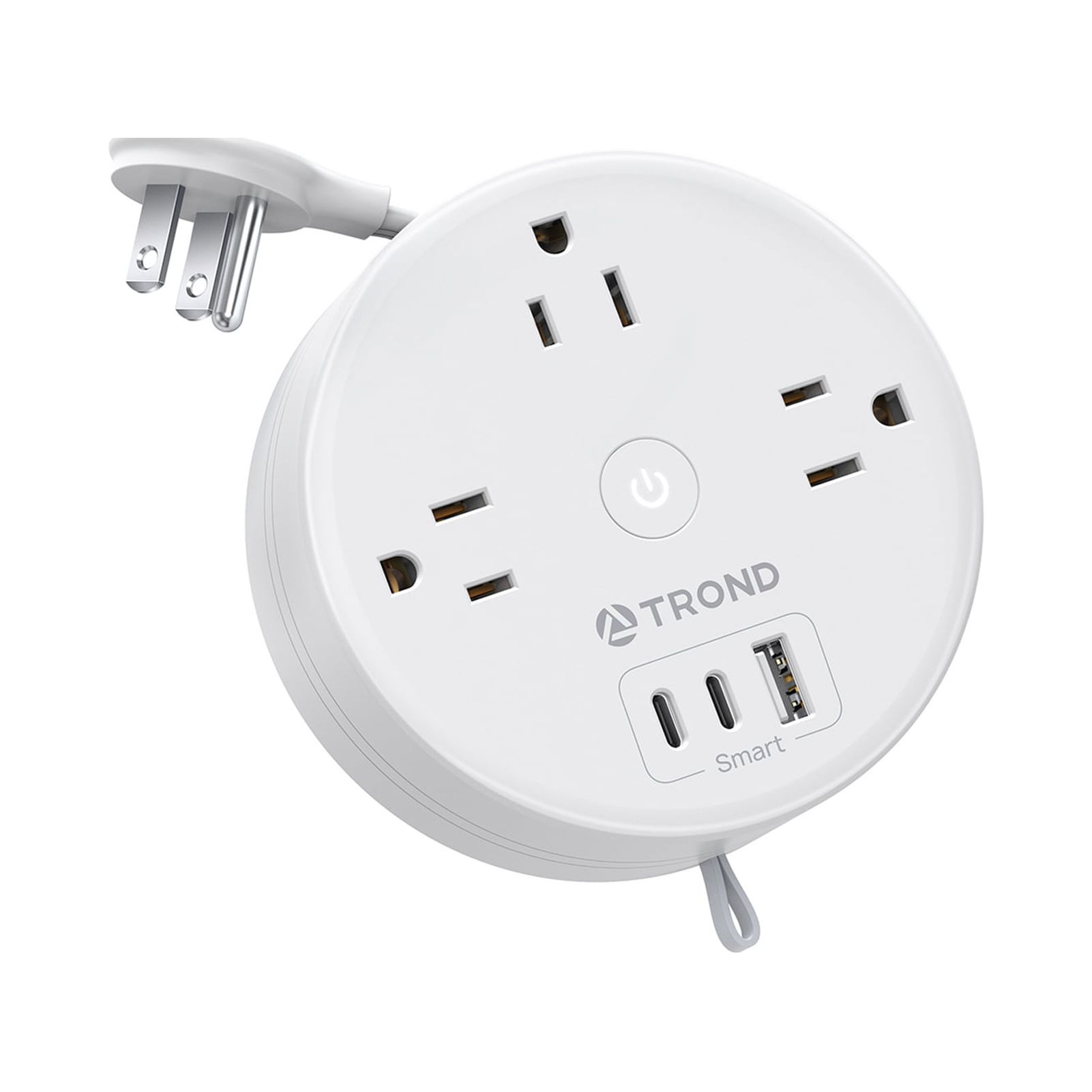 SlimLine 2236 Flat Plug Extension Cord, 2Wire, 7Foot, White