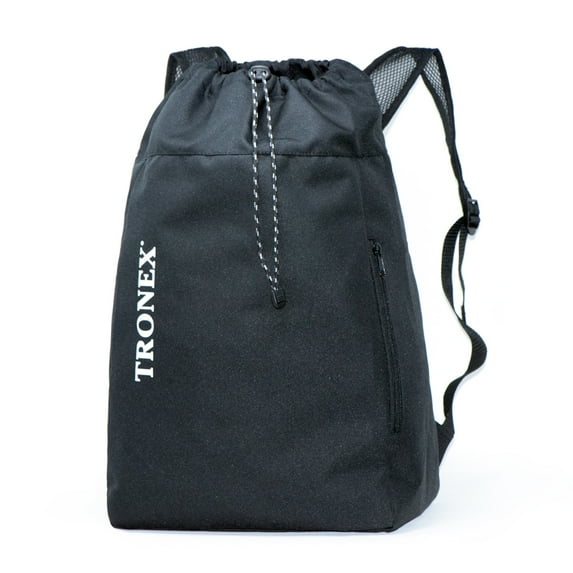 TRONEX Lifestyle Large Sport Backpack Sackpack Gym Sack for Men and Women Black for Tennis Yoga Football Heavyduty