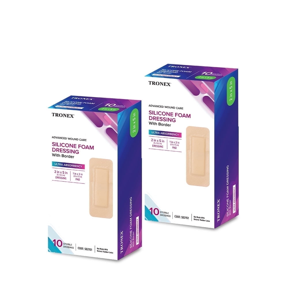 Pressure Ulcer Surgical Excision Dressings TRONEX Sacrum Silicone Foam ...