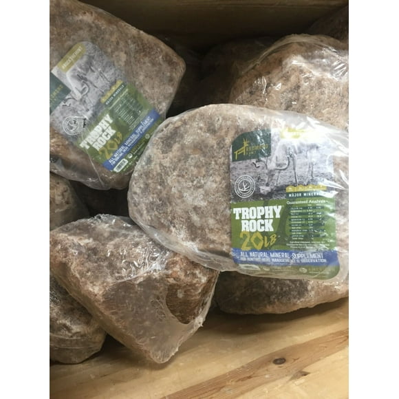 TROPHY ROCK 20lb Natural Mineral Supplement Lick Deer Wildlife Observation