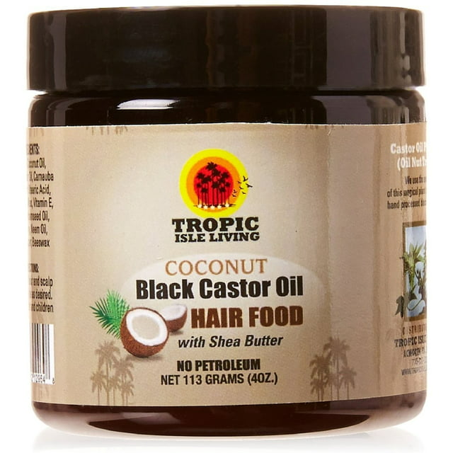 TROPIC ISLE Living Hair Food Coconut Jamaican Black Castor Hair Oil, 4 oz