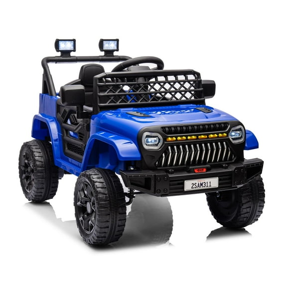 TROPOW 12V Kids Ride On Truck Electric Vehicle for Toddlers with Remote Control, 4-Wheel Suspension, Battery Display, LED Lights,Christmas Gift for Kids, Pink