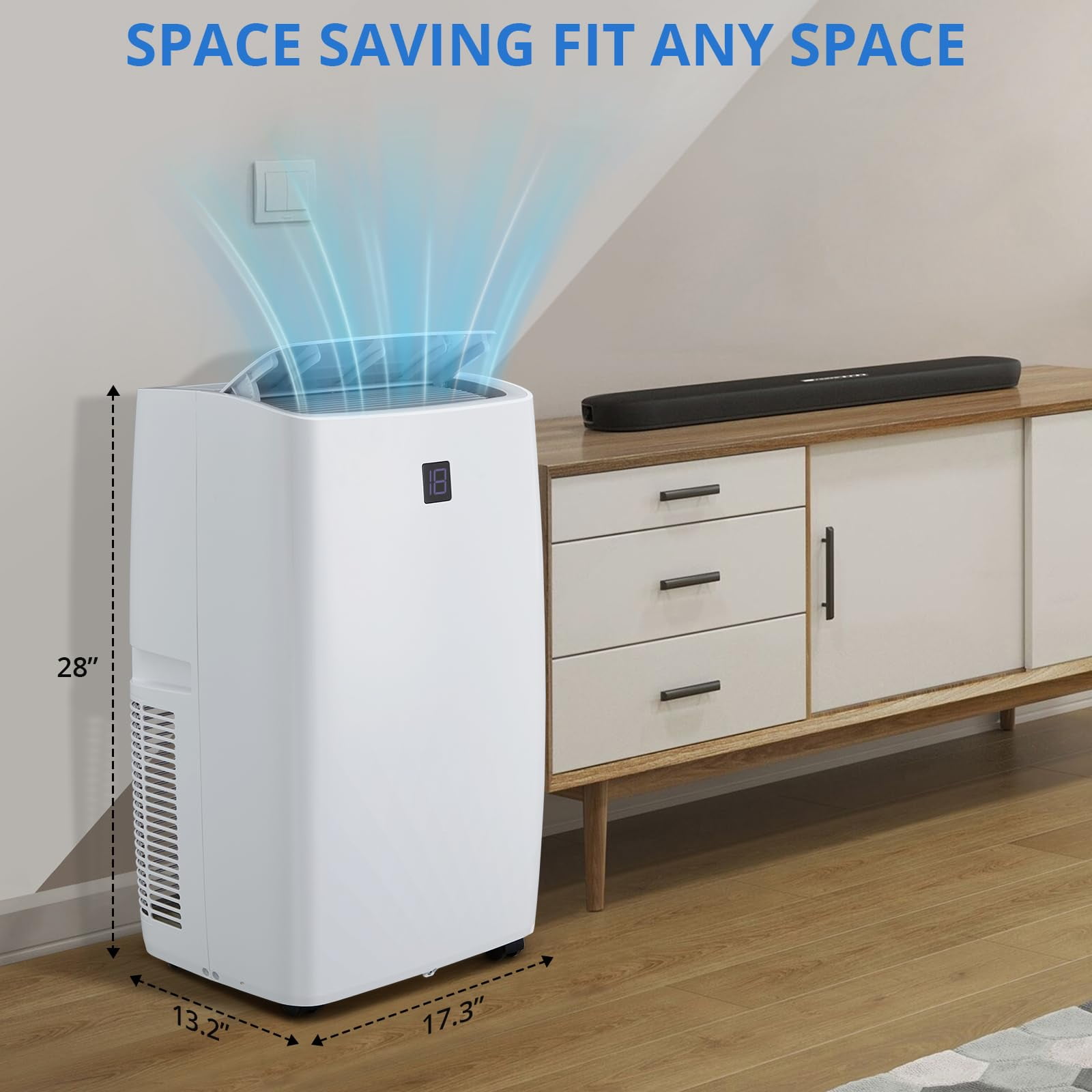 TROPOW 14000BTU Portable Air Conditioners Cool Up to 750 Sq.Ft, 4 in 1 ...
