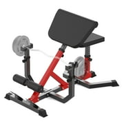 TROPOW 2-In-1 Roman Chair & Preacher Curl Bench Multi-Function Heavy-Duty Hyperextension Bench for Arms, Ab, Back, Glute & Leg Extension with Adjustable Height Exercise Equipment