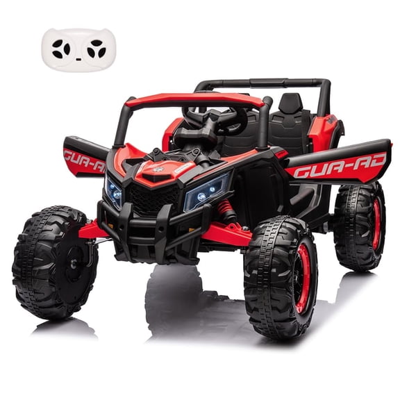 TROPOW 24 Volt Ride On Toys for Boys,Battery Powered Kids Car, Electric Off-Road UTV Car with Remote Control, 200W Motors, Led Lights, Music, Enhanced Suspension, Ride on Toy for Kids,Red