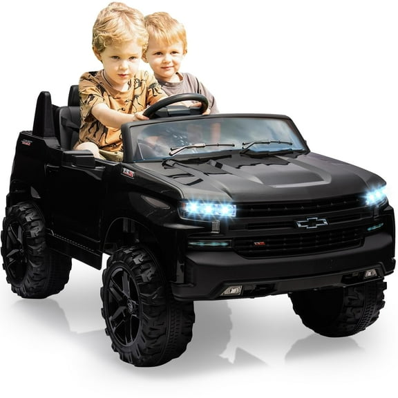 TROPOW 24 Volt Ride On Toys for Boys,Electric Wheels Car for Kids Ride On Toys Battery Powered Wheels Truck with Remote Control, Mp3,Bluetooth Speaker,Led Lights,Black