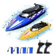 thumbnail image 1 of TROPOW 2Pack RC Boat,20+/10+MPH Remote Control Boats with LED Light for Kids and Adults,2.4G High Speed Remote Control Boats, 1 of 6