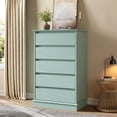 thumbnail image 1 of TROPOW 5 Drawer Dressers for Bedroom, Chest of Drawers with Deep Drawers, Large Double Dresser for Closet with Wide Top, Horizontal Wooden Dresser for Living Room, Hallway, Kids Room, 1 of 7