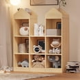 thumbnail image 1 of TROPOW 8 Cubby Kids Bookshelf with Castle Shape, Kids Reading Nook w/Toy Storage Organizer, Multiful Storage Display Case for Playroom Children's Room Nursery, 1 of 7