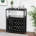 thumbnail image 1 of TROPOW Bar Cabinet,Removable Glass Rack, Industrial Wine Cabinet with Adjustable Wine Rack, Storage Metal Wood Sideboard Buffet, 1 of 9