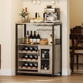 thumbnail image 1 of TROPOW Bar Cabinet,Removable Glass Rack, Industrial Wine Cabinet with Adjustable Wine Rack, Storage Metal Wood Sideboard Buffet, 1 of 8