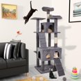 thumbnail image 1 of TROPOW Cat Tree Tower, for Indoor Cats Multi-Level Cat Condo Furniture Scratch Post for Kittens,63in, 1 of 9
