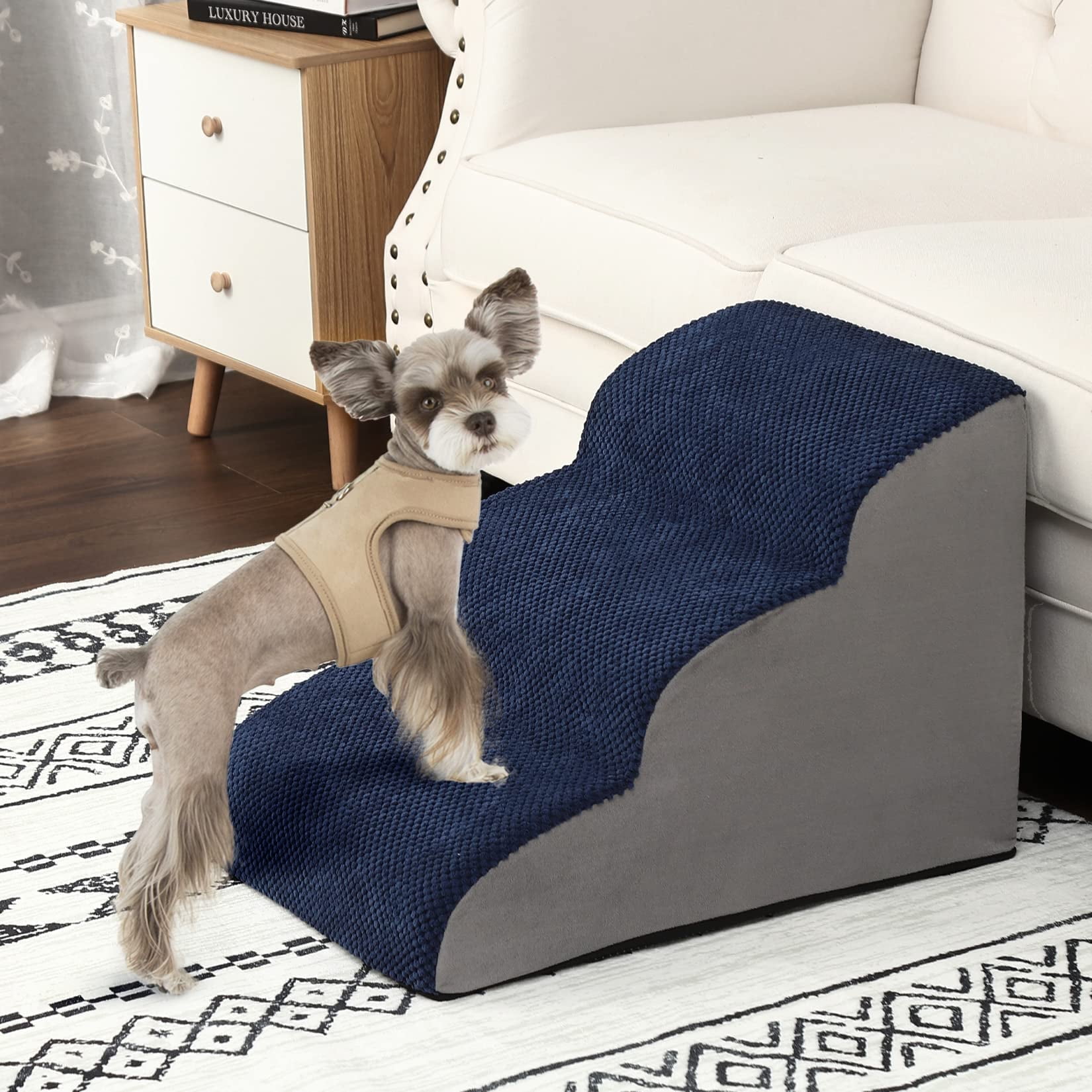TROPOW Dog Stairs for Small Dogs, Portable Pet Stairs with Non-Slip ...