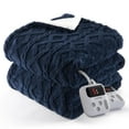 thumbnail image 1 of TROPOW Electric Blanket Full Size-Thick Tufted Sherpa Heated Blanket Full Size with 10 Heat Levels and 10 Time Settings,ETL Certified Machine Washable Fast Heating Blanket Full 72"×84",Navy Blue, 1 of 9