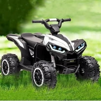 TROPOW Electric Ride On Cars with Remote Control,Kids Ride On ATV 4 Wheeler, Electric Battery-Powered with Remote Control, Music, Horn, Led Lights, USB Port, Treaded Tires