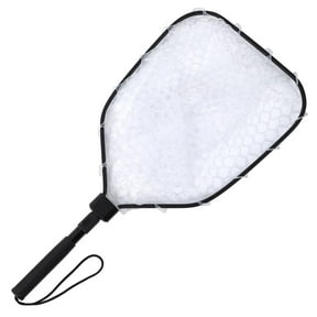 TROPOW Foldable Fishing Net – 24.5" Teardrop Design with Soft Rubber Mesh for Catch and Release, Lightweight & Portable