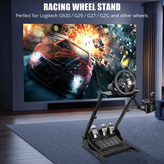 TROPOW G920 Racing Steering Wheel Stand Shifter Mount fit,Wheel Stand, Height Adjustable & Foldable Steering Wheal Stand Compatible with G25,G27,G29,G920 Gaming NOT Included Racing Wheel