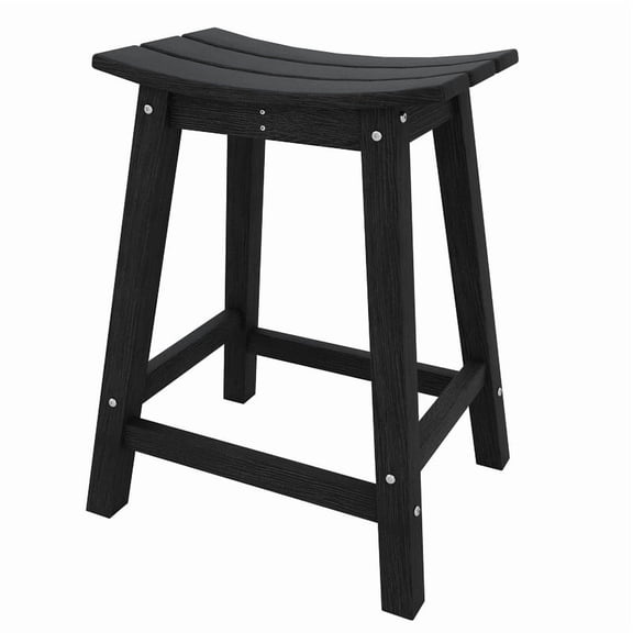 TROPOW Heavy-Duty Weatherproof Bar Stool – Outdoor HDPE Counter Height Patio Chair with Footrest, Durable Resin for Balcony, Deck, Kitchen