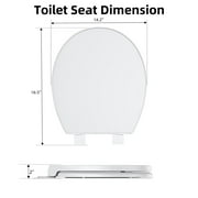 TROPOW Homfan Round Toilet Seat, Slow Soft Close Magnets Down Lock Quick Release, Quick Top Mount Toilet Seat White