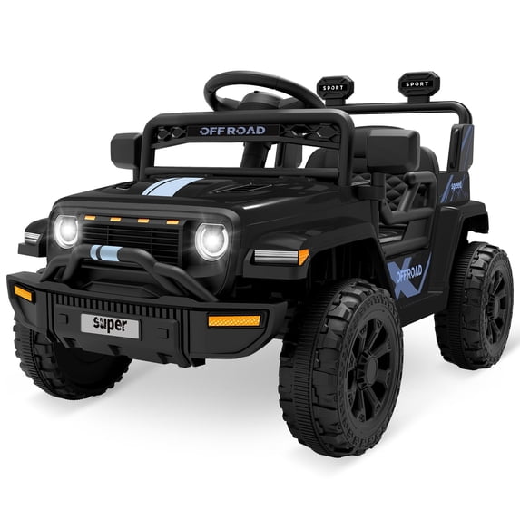 TROPOW Kids Cars Electric Ride On,12V Ride On Truck Car, Toddler Ride On Toy w/Parent Remote Control, Steering Wheel Music,Kids Electric Vehicles for Age 2-5,Christmas Gifts for Kids