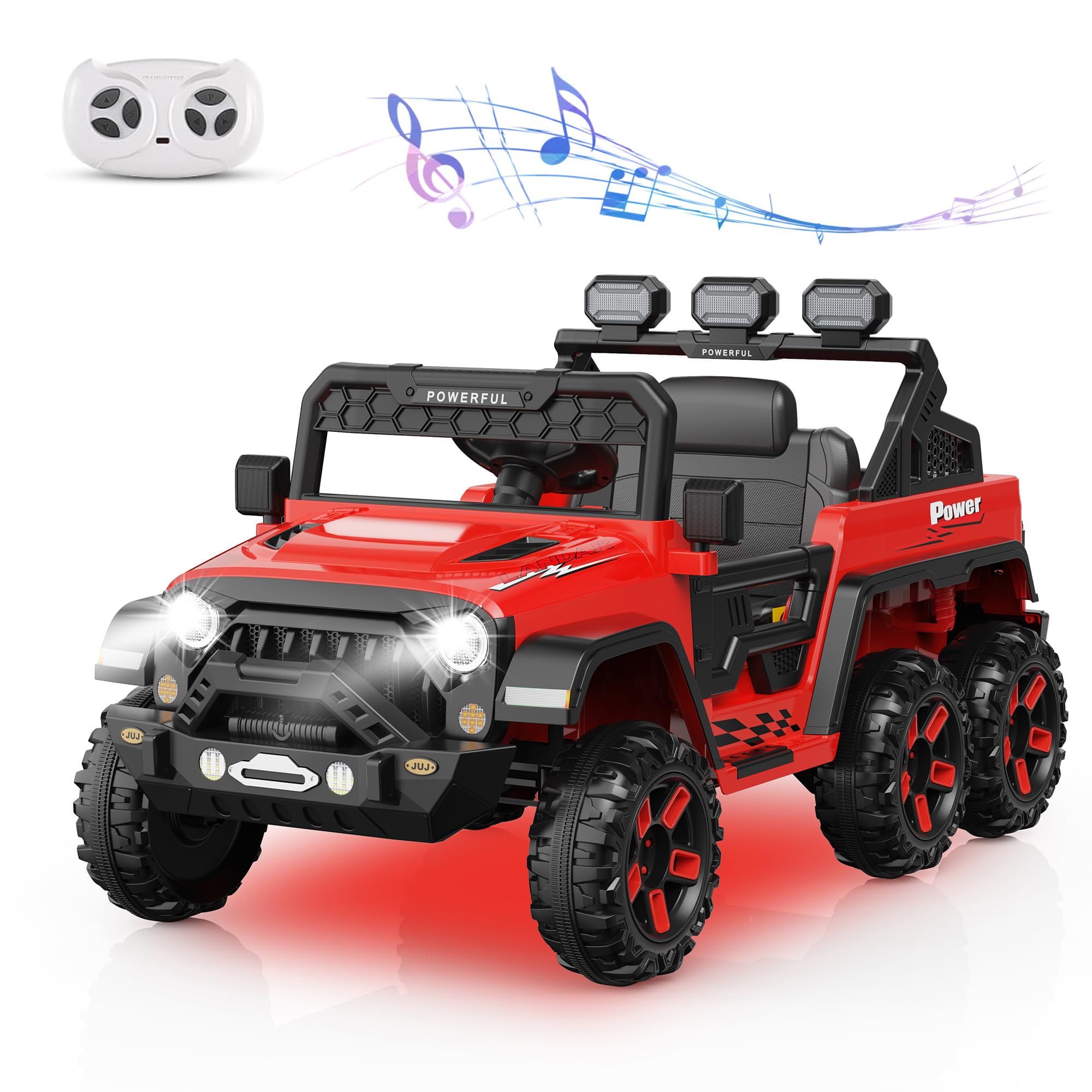 TROPOW Kids Cars Electric Ride On,4WD Switchable Electric Car for Kids Ages 3+, Kids Electric Vehicles Battery Powered Toy Car,Christmas Gifts for Kids,Red